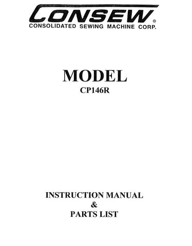 CONSEW MODEL CP146R SEWING MACHINE INSTRUCTION MANUAL 26 PAGES ENG