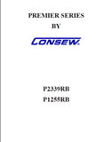 CONSEW P2339RB P1255RB PREMIER SERIES SEWING MACHINE INSTRUCTION MANUAL 53 PAGES ENG