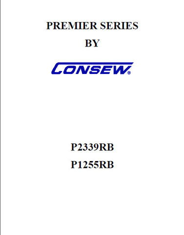 CONSEW P2339RB P1255RB PREMIER SERIES SEWING MACHINE INSTRUCTION MANUAL 53 PAGES ENG