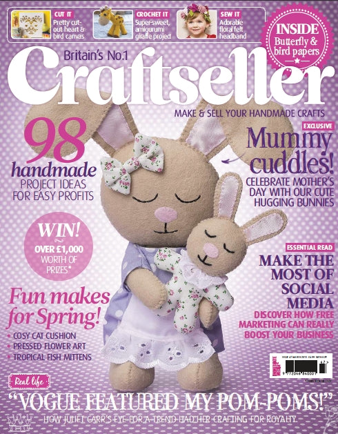 CRAFTSELLER MARCH 2015 SEW KNIT CRAFTS MAGAZINE 108 PAGES ENG