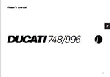 DUCATI 748/996 MOTORCYCLE OWNERS MANUAL 80 PAGES ENG