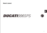DUCATI 996SPS MOTORCYCLE OWNERS MANUAL 78 PAGES ENG