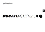 DUCATI MONSTER S4 MOTORCYCLE OWNERS MANUAL 78 PAGES ENG