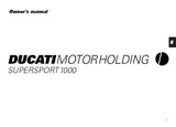 DUCATI MOTOR HOLDING SUPERSPORT 1000 (2003) MOTORCYCLE OWNERS MANUAL 86 PAGES ENG