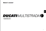 DUCATI MULTISTRADA 1000DS MOTORCYCLE OWNERS MANUAL 102 PAGES ENG