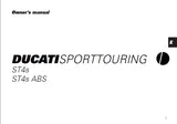 DUCATI SPORT TOURING ST4s ST4s ABS MOTORCYCLE OWNERS MANUAL 116 PAGES ENG