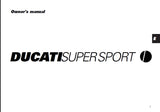 DUCATI SUPERSPORT (2000) MOTORCYCLE OWNERS MANUAL 80 PAGES ENG