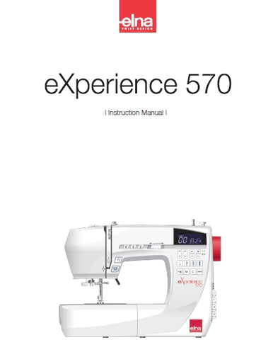 ELNA EXPERIENCE 570 SEWING MACHINE INSTRUCTION MANUAL 72 PAGES ENG