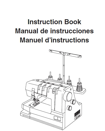 ELNA EXTEND EASYCOVER SEWING MACHINE MAQUINA DE COSER MACHINE A COUDRE INSTRUCTION BOOK MANUAL DE INSTRUCCIONES MANUEL D'INSTRUCTIONS 60 PAGES ENG ESP FRANC