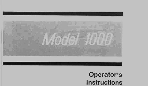 ELNA 1000 SEWING MACHINE OPERATOR'S INSTRUCTIONS 16 PAGES ENG