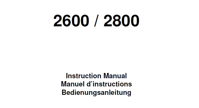 ELNA 2600 2800 SEWING MACHINE MACHINE A COUDRE NAHMASCHINE INSTRUCTION MANUAL MANUEL D'INSTRUCTIONS BEDIENUNGSANLEITUNG 98 PAGES ENG FRANC DEUT