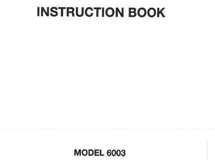 ELNA 6003 SEWING MACHINE INSTRUCTION BOOK 45 PAGES ENG