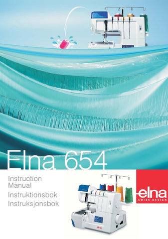 ELNA 654 SEWING MACHINE SYMASKIN INSTRUCTION MANUAL INSTRUKTIONBOK INSTRUKSJONSBOK 82 PAGES ENG SVENKSA NORSK