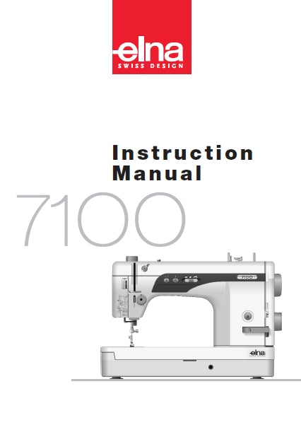 ELNA 7100 SEWING MACHINE INSTRUCTION MANUAL 22 PAGES ENG