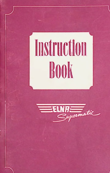 ELNA SUPERMATIC SEWING MACHINE INSTRUCTION BOOK 66 PAGES ENG