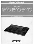 FOSTEX 1240 1840 2440 RECORDING MIXER OWNER'S MANUAL 22 PAGES ENGLISH