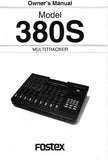 FOSTEX 380S MULTITRACKER OWNER'S MANUAL 48 PAGES ENGLISH