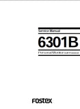FOSTEX 6301B PERSONAL MONITOR SELF POWERED SERVICE MANUAL 12 PAGES ENGLISH