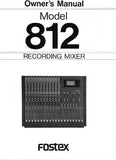 FOSTEX 812 RECORDING MIXER OWNER'S MANUAL 22 PAGES ENGLISH