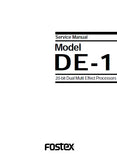 FOSTEX DE-1 20 BIT DUAL MULTI EFFECT PROCESSORS SERVICE MANUAL 20 PAGES ENGLISH