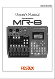 FOSTEX MR-8 DIGITAL MULTITRACKER OWNER'S MANUAL 102 PAGES ENGLISH