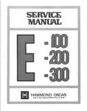 HAMMOND E-100 E-200 E-300 ORGAN SERVICE MANUAL 62 PAGES ENGLISH