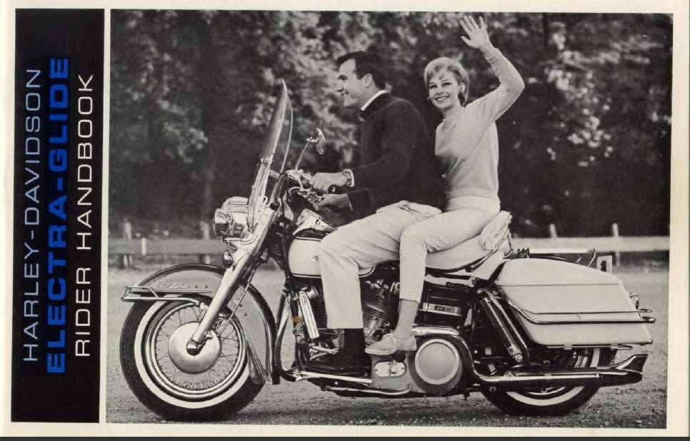 HARLEY-DAVIDSON ELECTRA-GLIDE 1966 MOTORCYCLE RIDERS HANDBOOK 61 PAGES ENGLISH