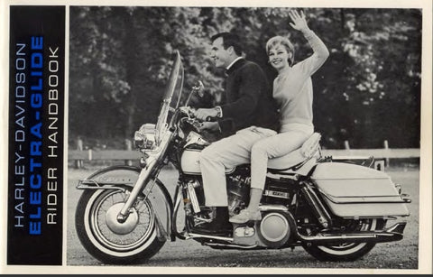 HARLEY-DAVIDSON ELECTRA-GLIDE 1966 MOTORCYCLE RIDERS HANDBOOK 61 PAGES ENGLISH
