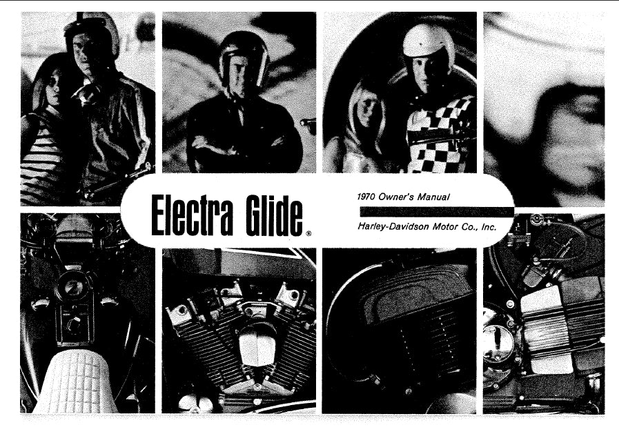 HARLEY-DAVIDSON ELECTRA GLIDE 1970 MOTORCYCLE OWNERS MANUAL 64 PAGES ENGLISH