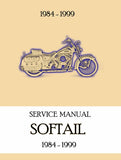 HARLEY-DAVIDSON SOFTAIL 1984-1999 MOTORCYCLE SERVICE MANUAL 651 PAGES ENGLISH