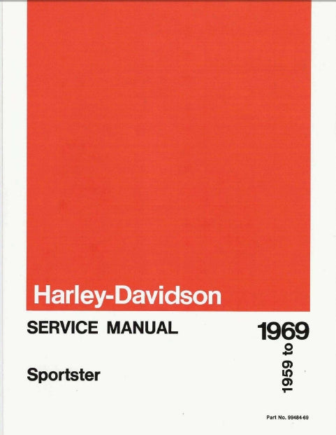 HARLEY-DAVIDSON SPORTSTER  1959-1969 MOTORCYCLE SERVICE MANUAL 248 PAGES ENGLISH