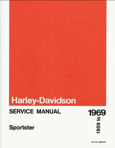 HARLEY-DAVIDSON SPORTSTER  1959-1969 MOTORCYCLE SERVICE MANUAL 248 PAGES ENGLISH