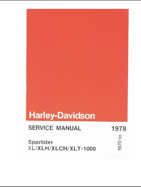 HARLEY-DAVIDSON SPORTSTER  1970-1978 MOTORCYCLE SERVICE MANUAL 235 PAGES ENGLISH