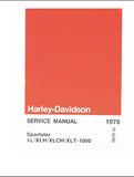 HARLEY-DAVIDSON SPORTSTER  1970-1978 MOTORCYCLE SERVICE MANUAL 235 PAGES ENGLISH