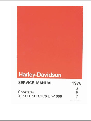 HARLEY-DAVIDSON SPORTSTER  1970-1978 MOTORCYCLE SERVICE MANUAL 235 PAGES ENGLISH