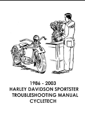 HARLEY-DAVIDSON SPORTSTER  1986-2003 MOTORCYCLE TROUBLESHOOTING MANUAL 81 PAGES ENGLISH