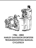 HARLEY-DAVIDSON SPORTSTER  1986-2003 MOTORCYCLE TROUBLESHOOTING MANUAL 81 PAGES ENGLISH
