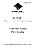 HIGHLEAD GG0068-1 SEWING MACHINE INSTRUCTION MANUAL 42 PAGES ENG