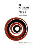 HITACHI PS-33 BELT DRIVE TURNTABLE PLAYER SYSTEM INSTRUCTION MANUAL INC CONN DIAG AND SCHEM DIAG 16 PAGES ENG