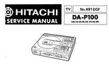 HITACHI DA-P100 CD PLAYER SERVICE MANUAL INC SCHEM DIAGS 52 PAGES ENG DEUT FRANC