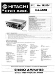 HITACHI HA-6800 STEREO AMPLIFIER SERVICE MANUAL INCLUDING SCHEMATIC DIAGRAMS ENG DEUT FRANC