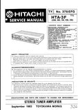 HITACHI HTA-3F STEREO TUNER AMPLIFIER SERVICE MANUAL INC SCHEMATIC DIAGRAMS 19 PAGES ENG DEUT FRANC