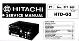 HITACHI HTD-G2 STEREO TUNER DECK  SERVICE MANUAL INC SCHEM DIAGS 32 PAGES ENG