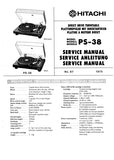 HITACHI PS-38 DIRECT DRIVE TURNTABLE SERVICE MANUAL INC SCHEM DIAGS 15 PAGES ENG DEUT FRANC