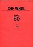HONDA 50 P-50 MOTORCYCLE SHOP MANUAL 98 PAGES ENG 1967