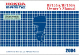 HONDA BF135A BF150A 2004 OUTBOARD MOTOR OWNERS MANUAL 118 PAGES ENGLISH