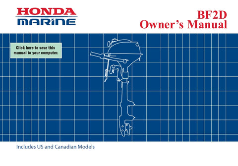 HONDA BF2D 2011 OUTBOARD MOTOR OWNERS MANUAL 91 PAGES ENGLISH