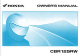 HONDA CBR125RW MOTORCYCLE OWNERS MANUAL 218 PAGES ENG