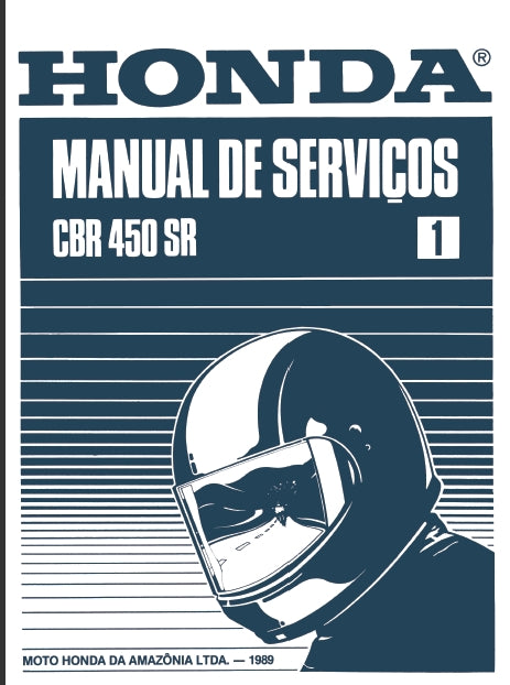 HONDA CBR450SR MOTOCICLETA MANUAL DE SERVICOS 180 PAGINAS PORT