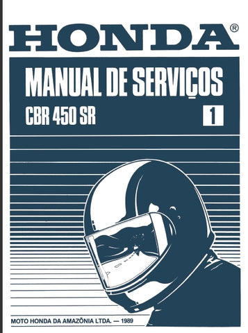 HONDA CBR450SR MOTOCICLETA MANUAL DE SERVICOS 180 PAGINAS PORT